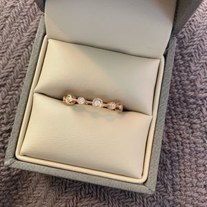 Size 6: Rose Gold Diamond Bubble Ring